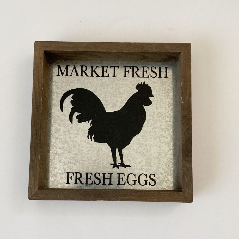 Spring Shop Market Fresh Eggs Decor Sign